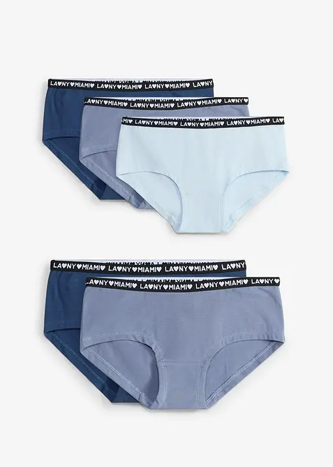 Truse med myk bomull og h&oslash;y midje (5-pack), bonprix