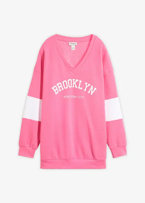 Oversized sweatshirt i bomullsmiks, bonprix