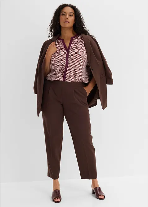 Pull on-bukse med press, bonprix