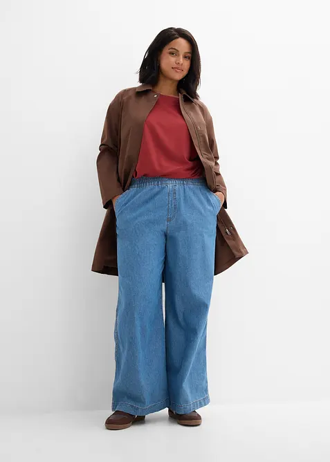 Wide leg-jeans, High waist, bonprix