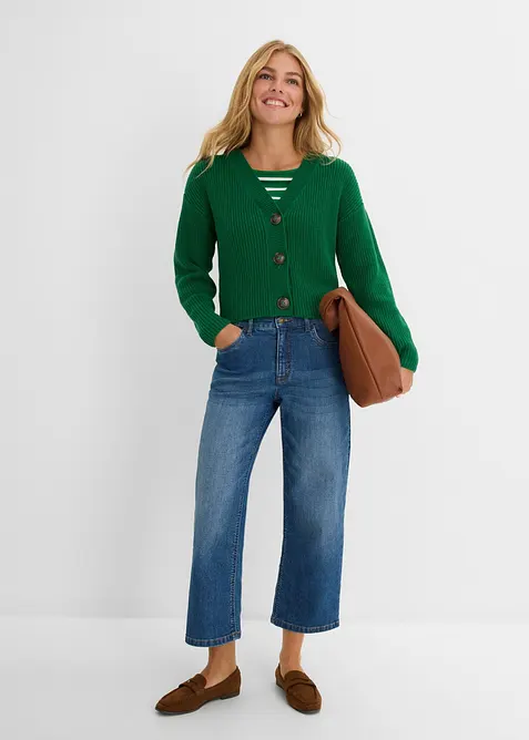 Wide leg-jeans, Mid waist, bonprix