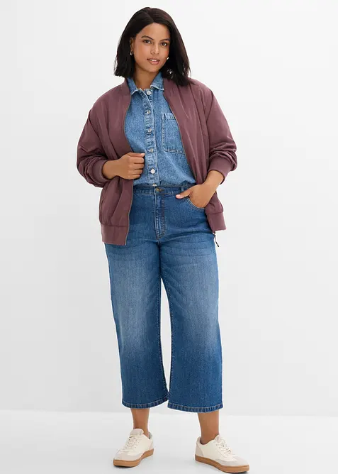 Wide leg-jeans, Mid waist, bonprix