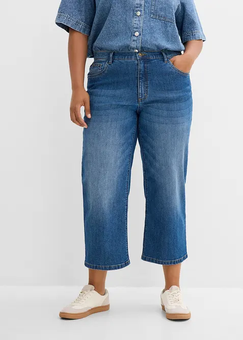 Wide leg-jeans, Mid waist, bonprix