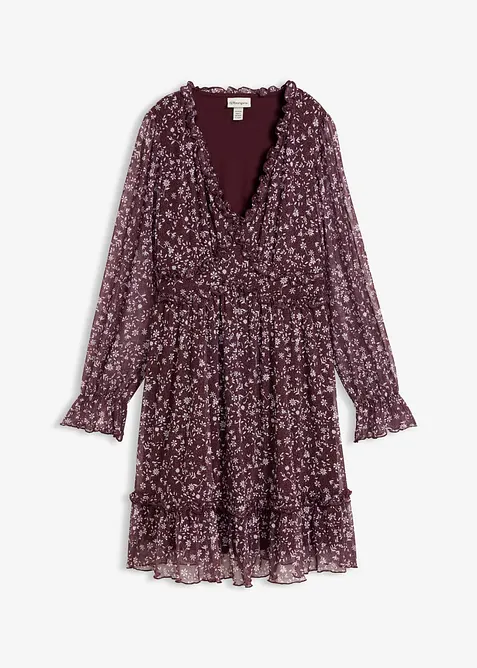 Minikjole i tynn mesh, bonprix