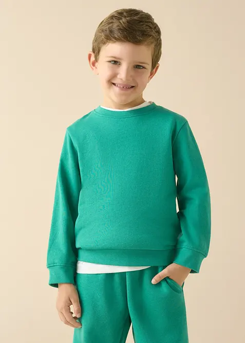 Sweatshirt i myk bomullsmiks (2-pack), bonprix
