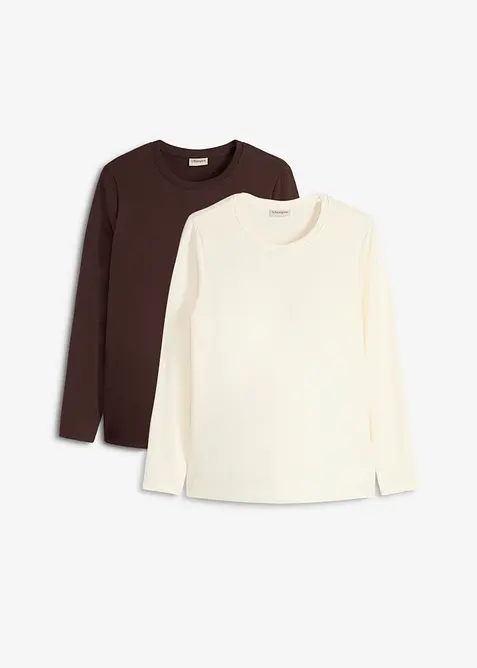 Mama topper i &oslash;kologisk bomull (2-pack), bonprix