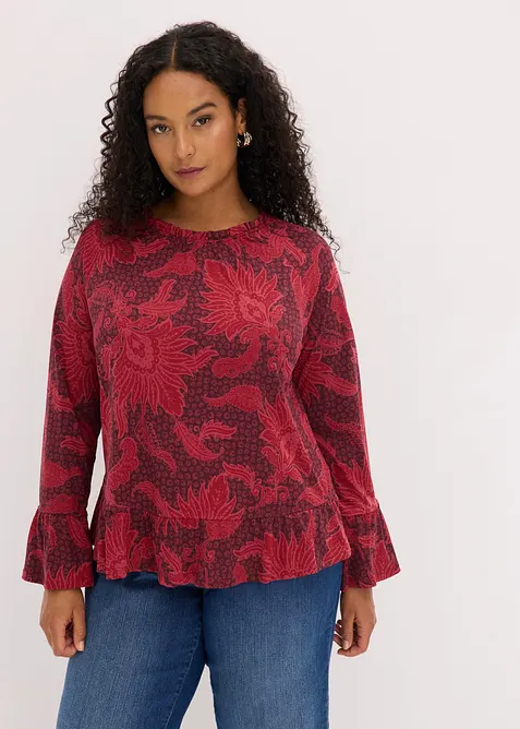 Jerseybluse i myk modalmiks, bonprix