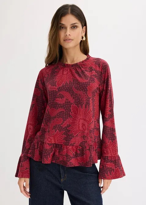 Jerseybluse i myk modalmiks, bonprix