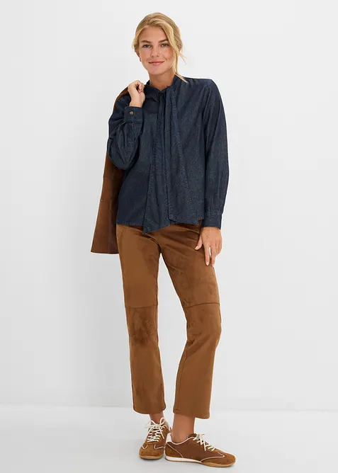Denimbluse i 100% bomull, bonprix