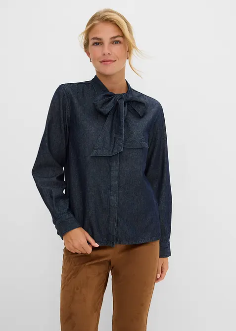 Denimbluse i 100% bomull, bonprix