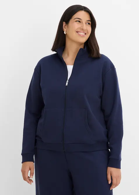 Sweatjakke i 100% &oslash;kologisk bomull, bonprix