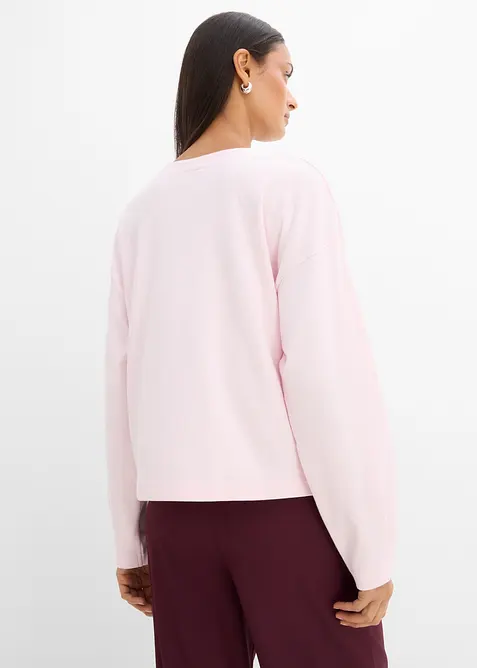 Langermet topp i 100% bomull, bonprix