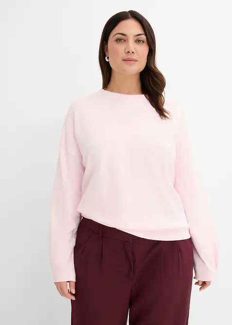 Langermet topp i 100% bomull, bonprix
