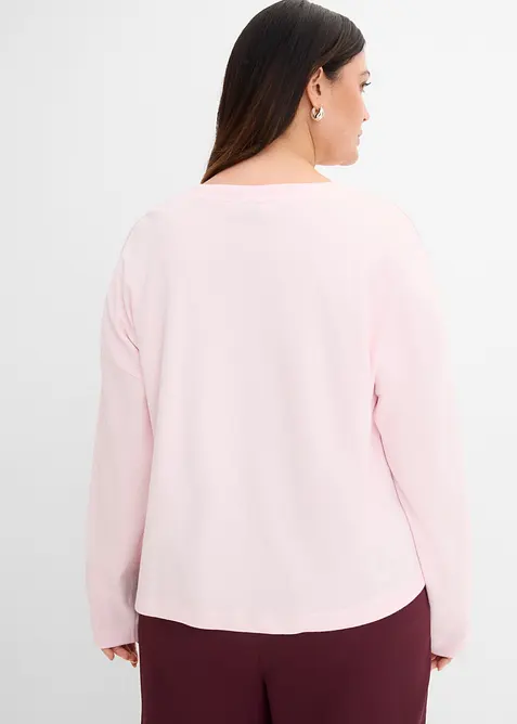 Langermet topp i 100% bomull, bonprix