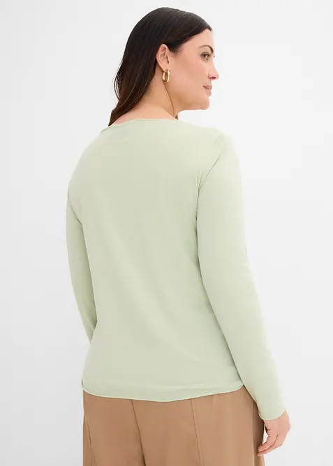 Langermet topp i lett materiale, bonprix