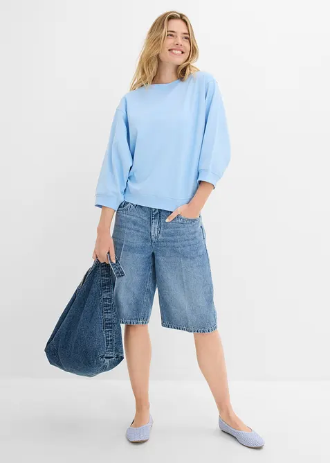 Oversized sweatshirt i 100% bomull, bonprix
