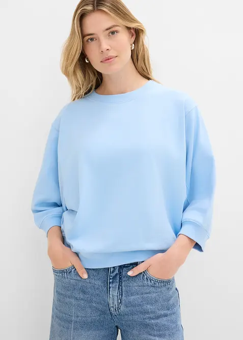 Oversized sweatshirt i 100% bomull, bonprix