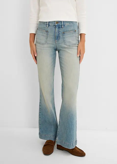 Flared jeans Mid Waist, bonprix