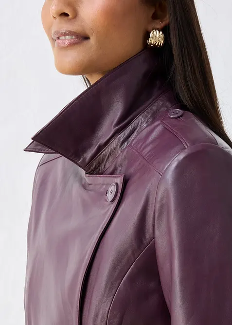 Trenchcoat av lammenappa, bonprix