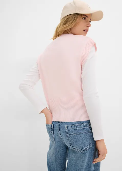 Oversized, strikket vest, bonprix