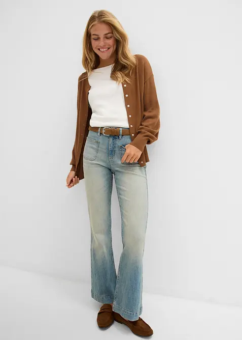 Flared jeans Mid Waist, bonprix