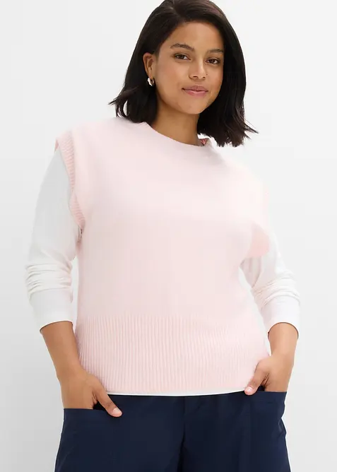 Oversized, strikket vest, bonprix