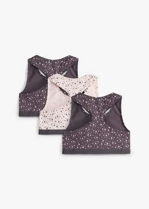 BH-topp med myk bomull (3-pack), bonprix