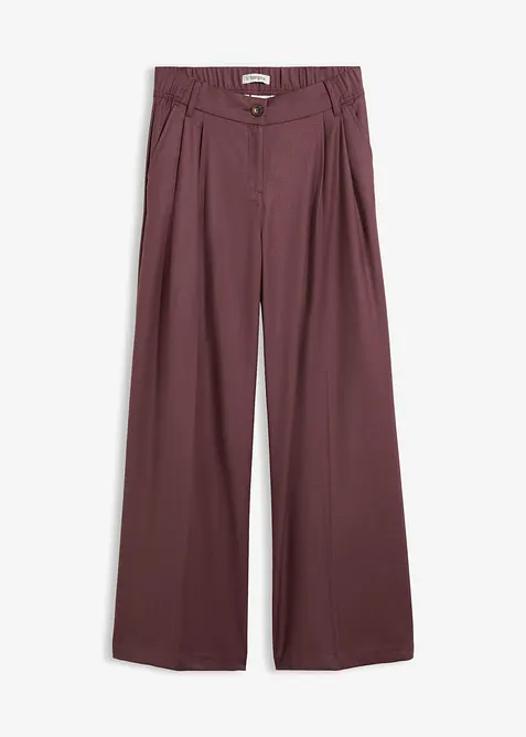Ledig bukse med legg med myk ullandel, bonprix
