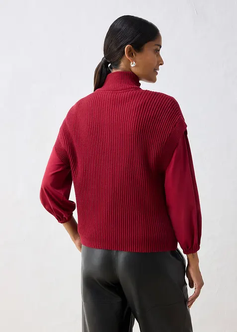 Strikkevest av myk ullmiks, bonprix