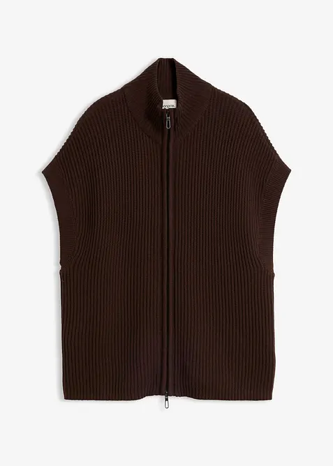 Strikkevest av myk ullmiks, bonprix