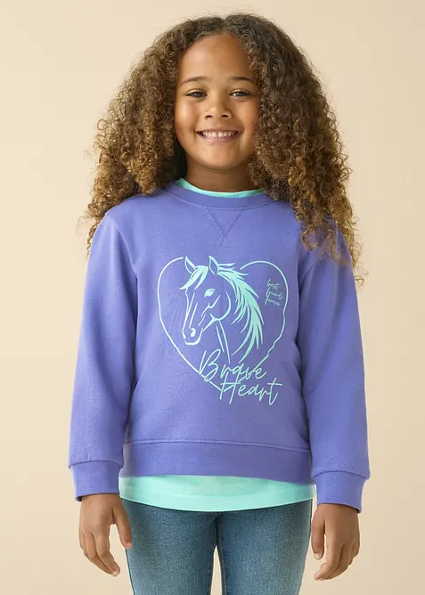 Sweatshirt med &oslash;kologisk bomull, bonprix