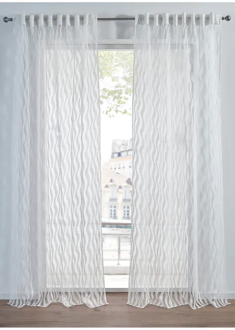 Gardin med etset m&oslash;nster (1-pack), bonprix