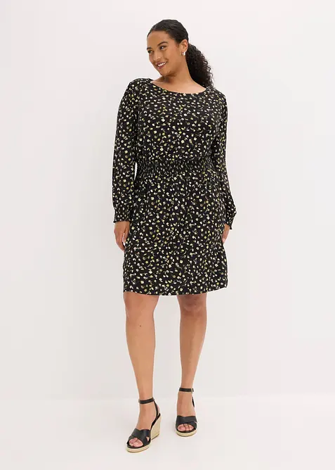 Jerseykjole med rund hals, bonprix