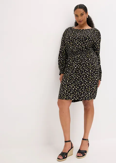 Jerseykjole med rund hals, bonprix