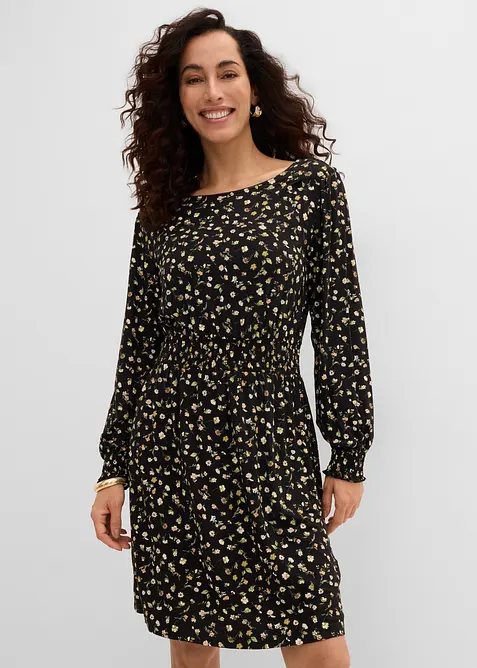 Jerseykjole med rund hals, bonprix