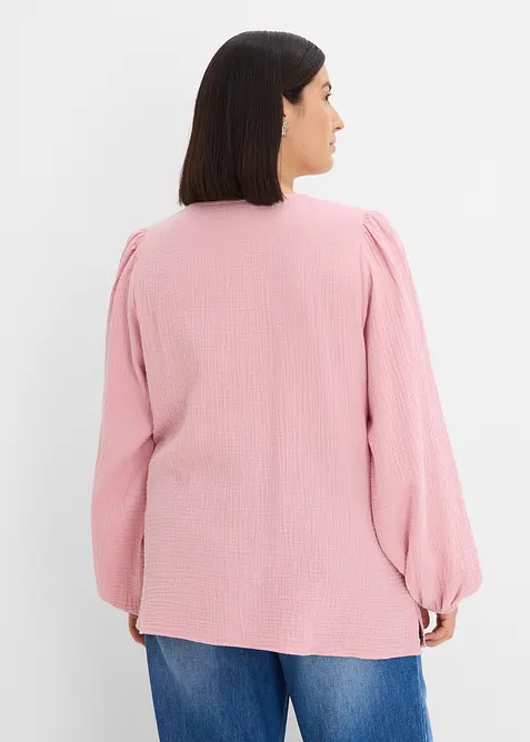Oversized bluse i myk musselin, bonprix