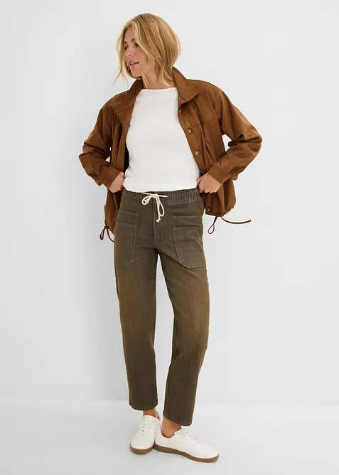 Straight Jeans High waist cropped, bonprix