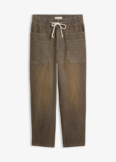 Straight Jeans High waist cropped, bonprix