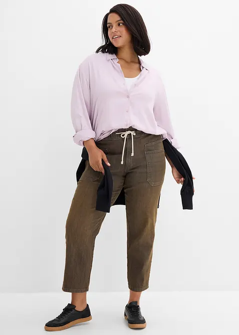 Straight Jeans High waist cropped, bonprix