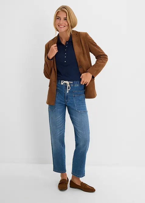 Straight Jeans High waist cropped, bonprix