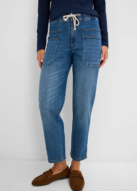 Straight Jeans High waist cropped, bonprix