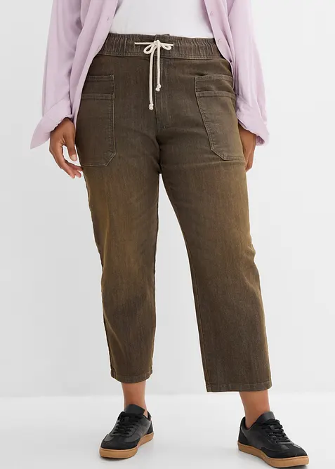 Straight Jeans High waist cropped, bonprix