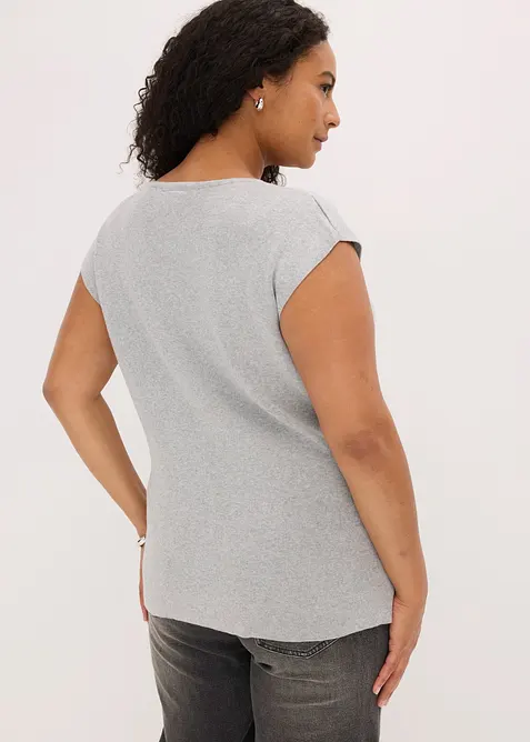 Strikkevest med V-hals, bonprix