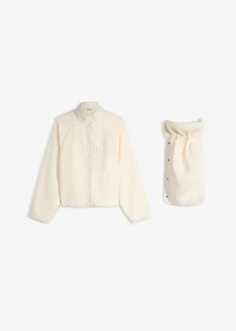 Mamma- og b&aelig;rejakke i teddyfleece, bonprix