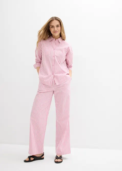 Oversized skjorte i bomullspoplin, bonprix