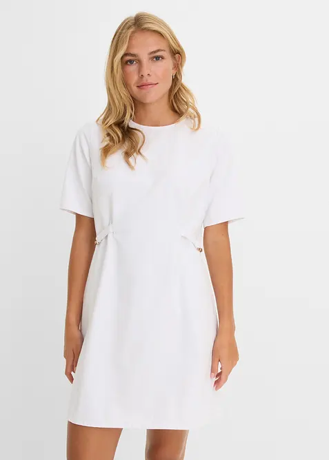 Jeanskjole av bomull med stretch, bonprix