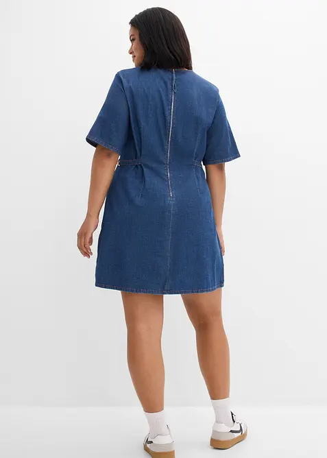 Jeanskjole av bomull med stretch, bonprix