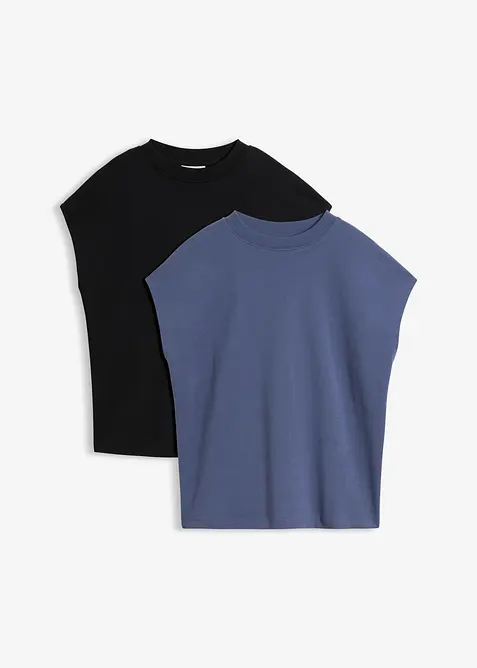 T-skjorte i 100% &oslash;kologisk bomull (2-pack), bonprix