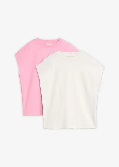 T-skjorte i 100% &oslash;kologisk bomull (2-pack), bonprix
