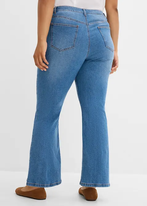 Bootcut-jeans i oktoberfeststil, Mid waist med broderi, bonprix
